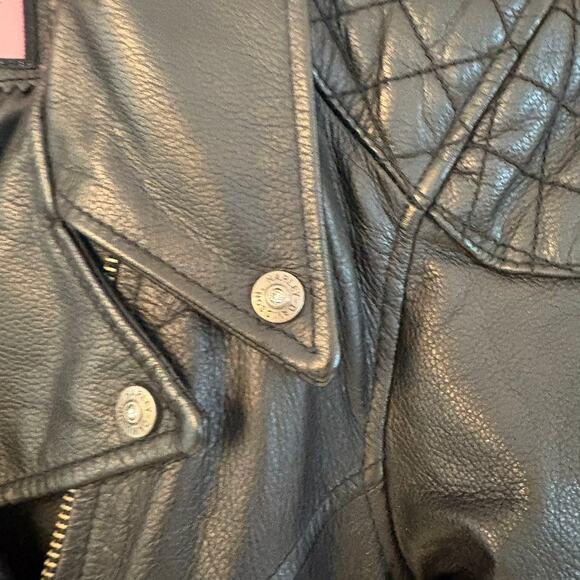 Harley Davidson Pink Label Swarovski Crystal Leather Biker Jacket Womens M - Picture 11 of 17